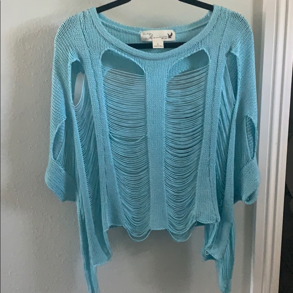 Vintage Havana Baby Blue Knit Shirt NWOT